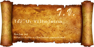 Tóth Vilhelmina névjegykártya